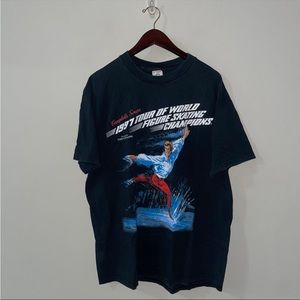 Vintage 1997 Campbells Soups Tour Of Worlds Figure Skating Champions T-Shirt